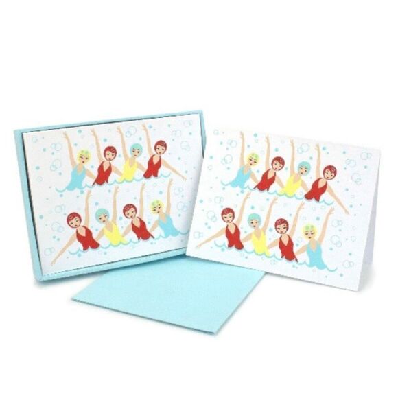 Vivid Wrap Bath , England Hand Printed Cotten  note Cards & Envelopes- Imported - Picture 1 of 8